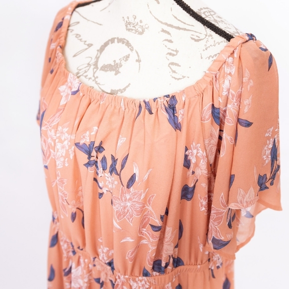 Torrid Plus size Chiffon Floral Skater Dress - Picture 6 of 8